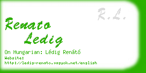 renato ledig business card