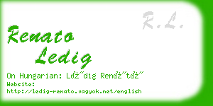 renato ledig business card